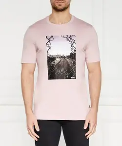 Футболка в городском стиле Regular fit Boss Orange, розовый