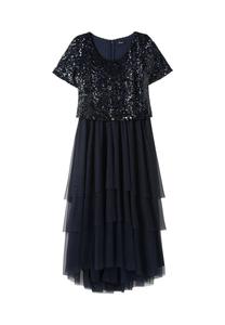 Вечернее платье со свободным лифом с пайетками sheego, цвет Nachtblau