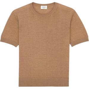 SS26 Кашемировый свитер женский SAINT LAURENT, светло-желтый