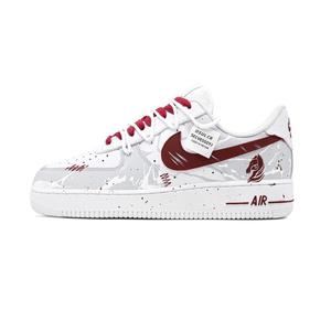 Nike Кроссовки для скейтбординга Air Force 1 Luck On Your Side Slip Resistant Abrasion Resistant Cushioning Low top для детей белые