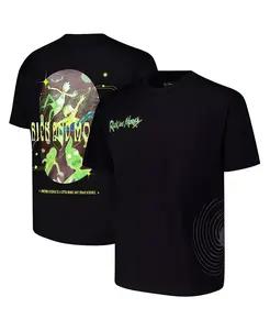 Мужская черная футболка свободного кроя Rick And Morty Art And Science Freeze Max