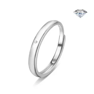 SOFTDORA Комплект из серебра S925 с бриллиантами парное кольцо унисекс