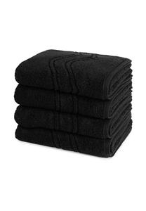 Набор полотенец Ross Cashmere Feeling, 4 штук, 50x100 см, черный