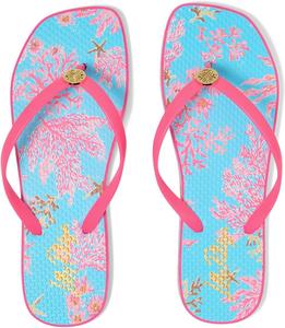 Сандалии Lilly Pulitzer Sandsational Square Toe F, цвет Multi Royal Coral Shoe