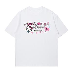 Sanrio Футболка Hello Kitty Unisex черная, белая