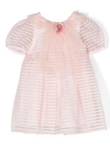 Платье с короткими рукавами и вставками из тюля Patachou, розовый