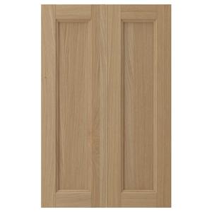 Комплект углового нижнего шкафа с 2 дверцами IKEA, 25x80 см, цвет oak