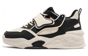 Прочные дышащие низкие повседневные кроссовки женские черно-белые 361°