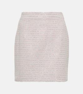 Украшенная мини-юбка из твида ALESSANDRA RICH, разноцветный