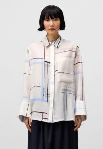 Блуза ADOLFO DOMINGUEZ PRINTED OVERSIZE , Blue Off White Grey Checks/Multi-Coloured