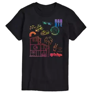 Мужская футболка с принтом "Гордость Барби" Licensed Character, черный