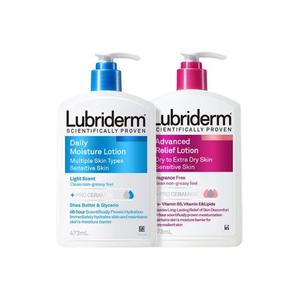 Набор увлажняющего и питательного лосьона для тела hydrating and moisturizing 473мл+177мл*2 Lubriderm