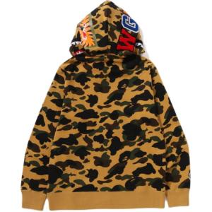Бейп реверсивная худи с акулой для детей A BATHING APE, камуфляж