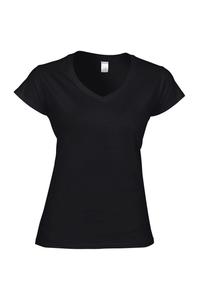 Футболка Soft Style с короткими рукавами и V-образным вырезом Gildan, черный