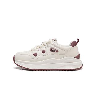 Износостойкие повседневные туфли с низким верхом для женщин Bull charm, Beige Red