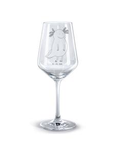 Бокал для вина Аксолотль Счастливый без слов в прозрачном Mr. & Mrs. Panda
