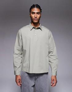 Свободная рубашка через голову ASOS DESIGN цвета шалфея