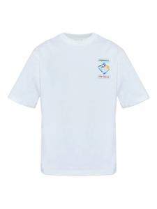 Casablanca футболка с графичным принтом, белый