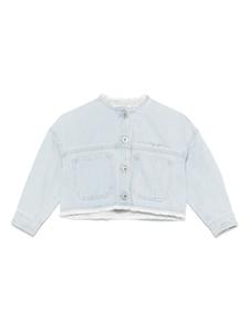 Джинсовая куртка с вышитым логотипом Il Gufo, синий