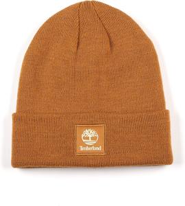 Мужская шапка-бини Timberland с манжетами и тональной нашивкой, Wheat