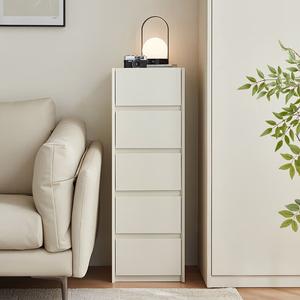 Lin'S Home Furnishing Комод для спальни из дерева, 5 ящиков, узкий, белый
