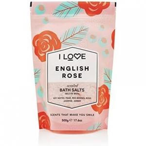 Соль для ванн с ароматом английской розы и акб био-водой бамбука 500 г, I Love