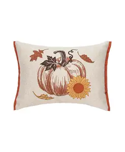 Декоративная подушка с тыквой, украшенная на тему сбора урожая, размером 13 x 18 дюймов C&F Home, beige/khaki