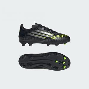 Бутсы Adidas F50 League Firm/Multi-Ground Cleats Kids, цвет Core Black/Iron Metallic/Lucid Lemon