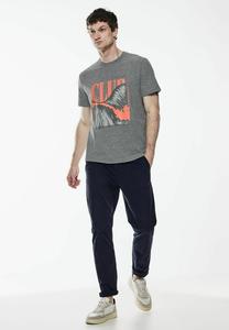 Футболка с принтом Street One MEN, серый