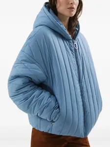 Стеганый бомбер с капюшоном 1989 Studio, синий