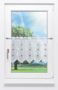 Штора для кафе Plauen кружево цветочная магия (Ш x В) 211,90 см * 40 см красный/темно-красный Plauener Spitze