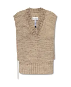 Шерстяной жилет Maison Margiela, бежевый