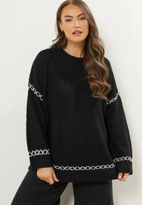 Джемпер Yours Clothing Jumper, Black/Anthracite
