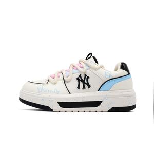 Кроссовки для скейтбординга Chunky Liner с нескользящей подошвой, износостойкие, унисекс, экрю MLB, Ecru