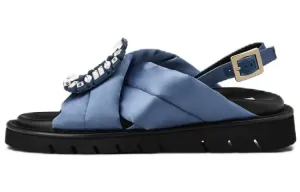 Roger Vivier Зимние пуховые сандалии на одной лямке Women's Blue