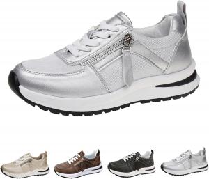 Женские платформенные ретро-кроссовки ZDLJLY, классические кеды, модная обувь для тенниса и бега, массивные шнурованные стильные прогулочные туфли ZDLJYL, Silver