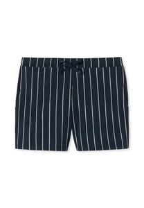 Пижамные штаны короткие Mix & Relax из органического хлопка SCHIESSER, цвет Dunkelblau Gestreift