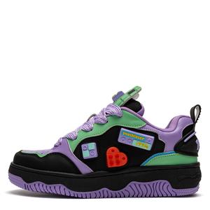 Скользоустойчивые, износостойкие, дышащие, увеличивающие рост низкие кеды для скейтбординга Unisex Youthloser, Темный Теневой Серый