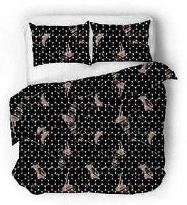 Сатиновое постельное белье Sense Eight ANT GAME, черный - 155 х 220 см