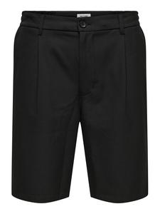 Шорты из ткани обычного кроя Lou 22032473 Only & Sons, черный