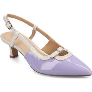 Туфли-лодочки на широком каблуке с ремешком Padma Journee, patent/lilac