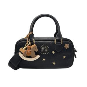 Искусственная кожа женская сумка Regular коричневая MLB, Rocking Horses 2.0 (черный)