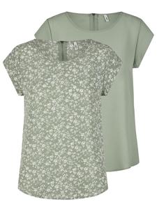 Футболка ONLVIC - упаковка из 2 шт. зеленого цвета ONLY