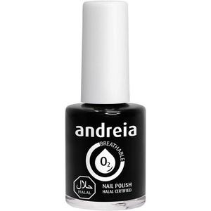 Дышащий лак для ногтей Андрея Халяль водопроницаемый глянцевый веганский и не тестируемый на животных B21 черный глянцевый 10,5 мл, Andreia