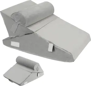 Подушка для чтения , подушка для спины, для кровати и дивана, расслабляющая подушка, подушка для шеи со съемным и моющимся чехлом, подушка для ног из пены с эффектом памяти, расслабляющая подушка для кровати, серая Clanmacy