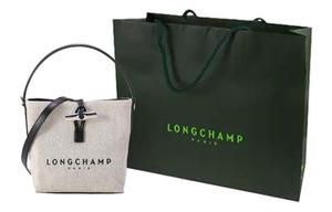 LONGCHAMP Маленькая сумка ведро из канвы Розо