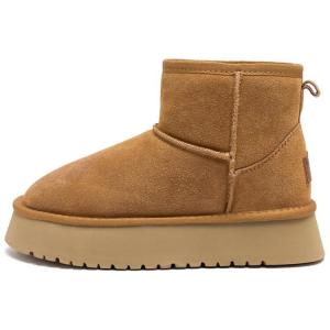 Ботинки женские AGSDON зимние однотонные, коричневый