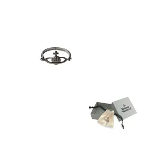 Vivienne Westwood Кольцо из стерлингового серебра 925 пробы для женщин Gunmetal Gray