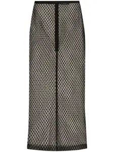 Сетчатая юбка-карандаш DOLCE & GABBANA, черный