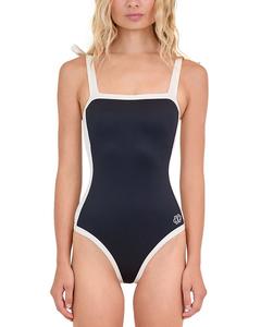 Купальник-боди Piper с бантом и бретелями SIMKHAI, черный